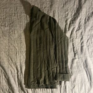 Banana Republic Olive Green Wool V-Neck Sweater